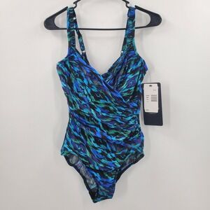 Women's Miraclesuit Seraphina Underwire One Piece Swimsuit Multicolor Size 10